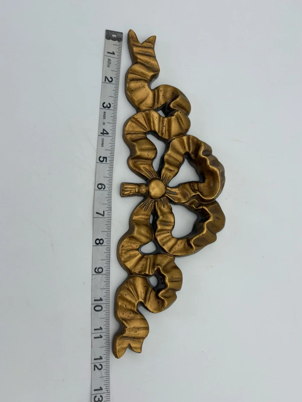 Gold-Tone Ornamental Bow Hardware Accent Set